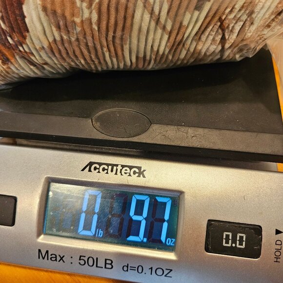 Catherines Womens 4X Brown Leaf Print Pleated Blouse Crochet Neck bell sleeves - Picture 15 of 15